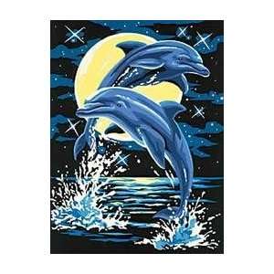    Moonlight Dance (Dolphins) (9x12) For Beginners Toys & Games