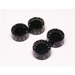   of 4 x Guitar Speed Knobs Fits Les Paul   AMBER BLACK 