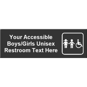  Accessible Boys / Girls Unisex Restroom Symbol Sign 