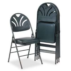   Vinyl Padded Seat Deluxe Molded Back Folding Chair CSC36 875KNB4: Home