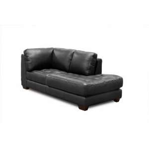  Zen Collection Right Facing All Leather Tufted Seat Chaise 