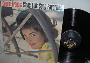 CONNIE FRANCIS SINGS FOLK SONG FAVORITES pop vocal LP  