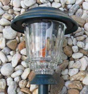    Changing LED Lights 8 PK GARDEN PATHWAY BRONZE SILVER GREEN w FINIAL