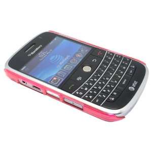  Clear Hot Pink Hard Plastic Cover Case for Blackberry Bold 