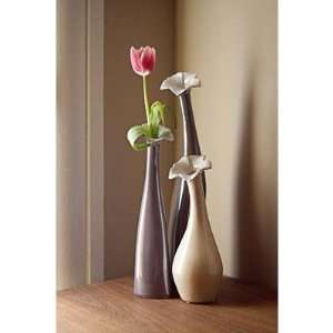 Porcelain Flower Vase Set   3 Pc
