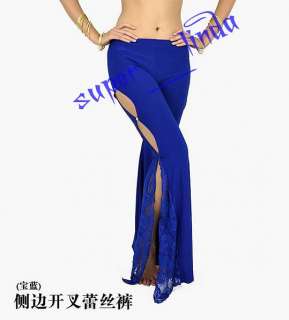 belly dance Flank Openings Lace Trousers pants 9 Color  