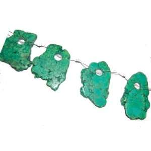  Green howlite turquoise flat rough, approximately 70x50mm 