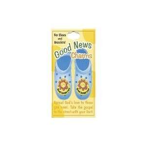  God Loves You Flower Good News Shoe Charms Pack of 12 Pet 