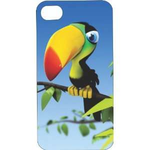 Clear Hard Plastic Case Custom Designed Cartoon Tropical Bird iPhone 
