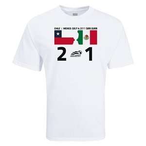 Euro 2012   Copa America 2011 Chile 2 1 Mexico Result T Shirt:  
