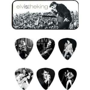   Elvis the King Pick Tin with 6 Medium Picks: Musical Instruments