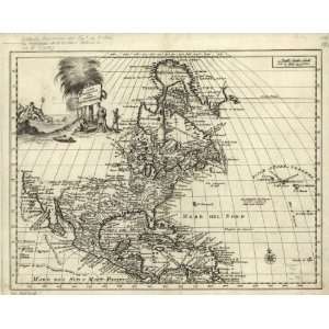  1750 map North & Central America & Caribbean Islands 