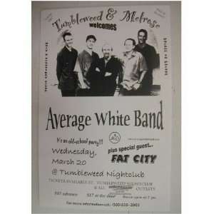  Average White Band Handbill Poster The Band Shot 
