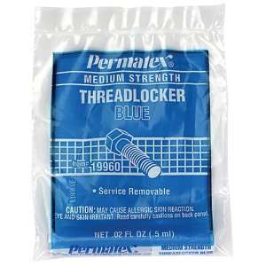  Permatex 19960 Medium Strength Blue Threadlocker, .5 ml 