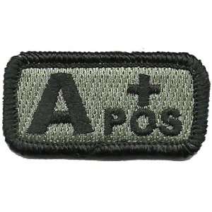  Tactical Blood Type Patch Type A Positive 1x2   ACU 