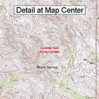 USGS Topographic Quadrangle Map   Coolidge Dam, Arizona (Folded 