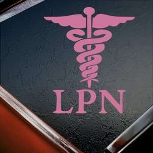  LPN Licensed Practical Nurse Pink Decal Window Pink 
