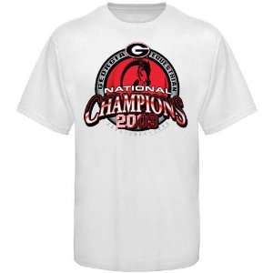 Georgia Bulldogs 2009 NCAA Equestrian National Champions White T shirt 