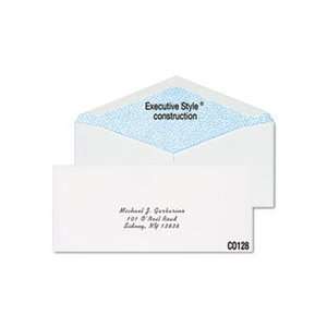 Gummed Seal Security Tint Business Envelope, Executive Style,#10, Whit