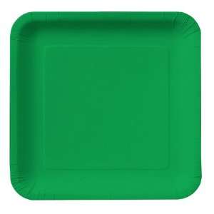  Emerald Green Square Paper Dessert Plates: Toys & Games