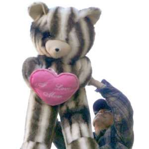 OR ANY DAY GIFT GIANT 42 I LOVE MOM TEDDY BEAR WITH STRIPES   BIG 