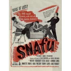 1945 Movie Ad, SNAFU, with Robert Benchley, Vera Vague, Conrad Janis 