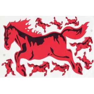  Red Fire Hot Horse Mustang Car Decals Graphics Vinyl 