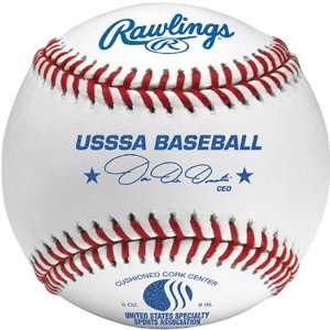  Rawlings ROLBUSSSA Official USSSA Baseballs WHITE W/ RED 