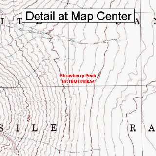 USGS Topographic Quadrangle Map   Strawberry Peak, New Mexico (Folded 