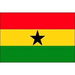  3 x 5 Feet Ghana Poly   indoor International Flag Made in 