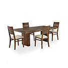 Champagne Dining Room Furniture, 5 Piece Set (Dining Table and 4 Side 