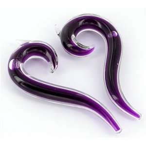    0g 00g Transliquid Purple DROP Glass Jewelry   Price Per 2  10mm~00g