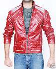 Red MICHAEL JACKSON BEAT IT Leather Jacket S M L XL XXL