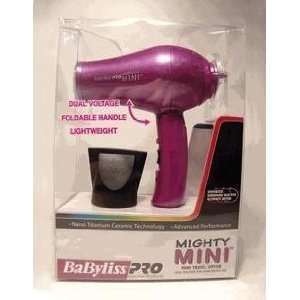  Babyliss PRO Mighty MINI Travel Dryer PINK: Electronics