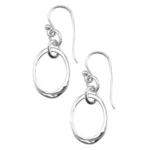  Barse Hammered Sterling Oval Earring: Jewelry