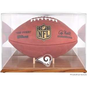  St. Louis Rams Oak Base Football Display Case: Sports 