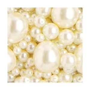  Blue Moon Frosting Assorted Glass Pearls 156/Pkg Off White 