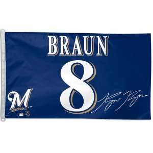   Milwaukee Brewers Ryan Braun Flag 3x5 Patio, Lawn & Garden