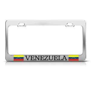 Venezuela Flag Venezuelan Country license plate frame Stainless