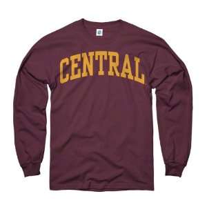  Central Michigan Chippewas Maroon Arch Long Sleeve T Shirt 