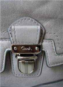 NWT COACH Poppy Leather Pushlock Satchel Purse Bag 17888 Gray Ash 