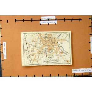  MAP 1914 STREET PLAN TOWN BOURG FRANCE BROTTEAUX
