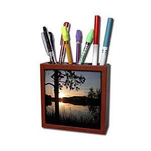 Beverly Turner Photography   Mountain Lake Sunset   Tile Pen Holders 5 