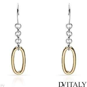 DV ITALY Gold Plated Silver Ladies Earrings. Length 61.0 