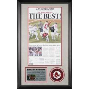 Boston Red Sox 2007 World Series Boston Globe Framed Front Page 