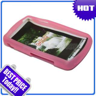 New Pink Silicone Rubber Case Cover For LG Versa VX9600  