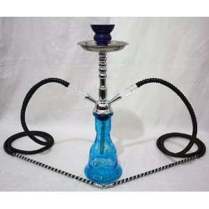   with Black Laser Cut Sheesha Mouthpieces and Blue Ceramic Nargila Bowl