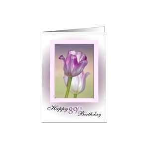  89th Birthday ~ Pink Ribbon Tulips Card Toys & Games