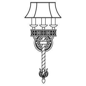  Fine Art Lamps 824950ST Chateau Rustic Iron Wall Sconce 