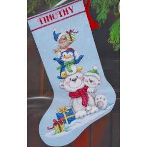  Cross Stitch Kit Stack Of Critters Stocking From 